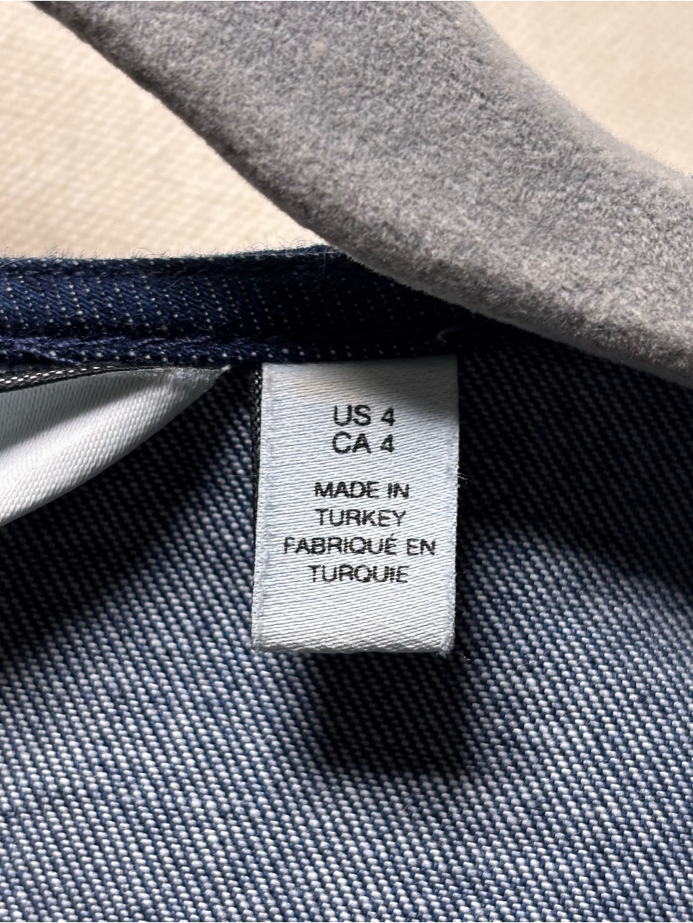 & Other Stories Blue Denim Button-Down Sailor Collar Shirt Size 4 - Picture 10 of 12